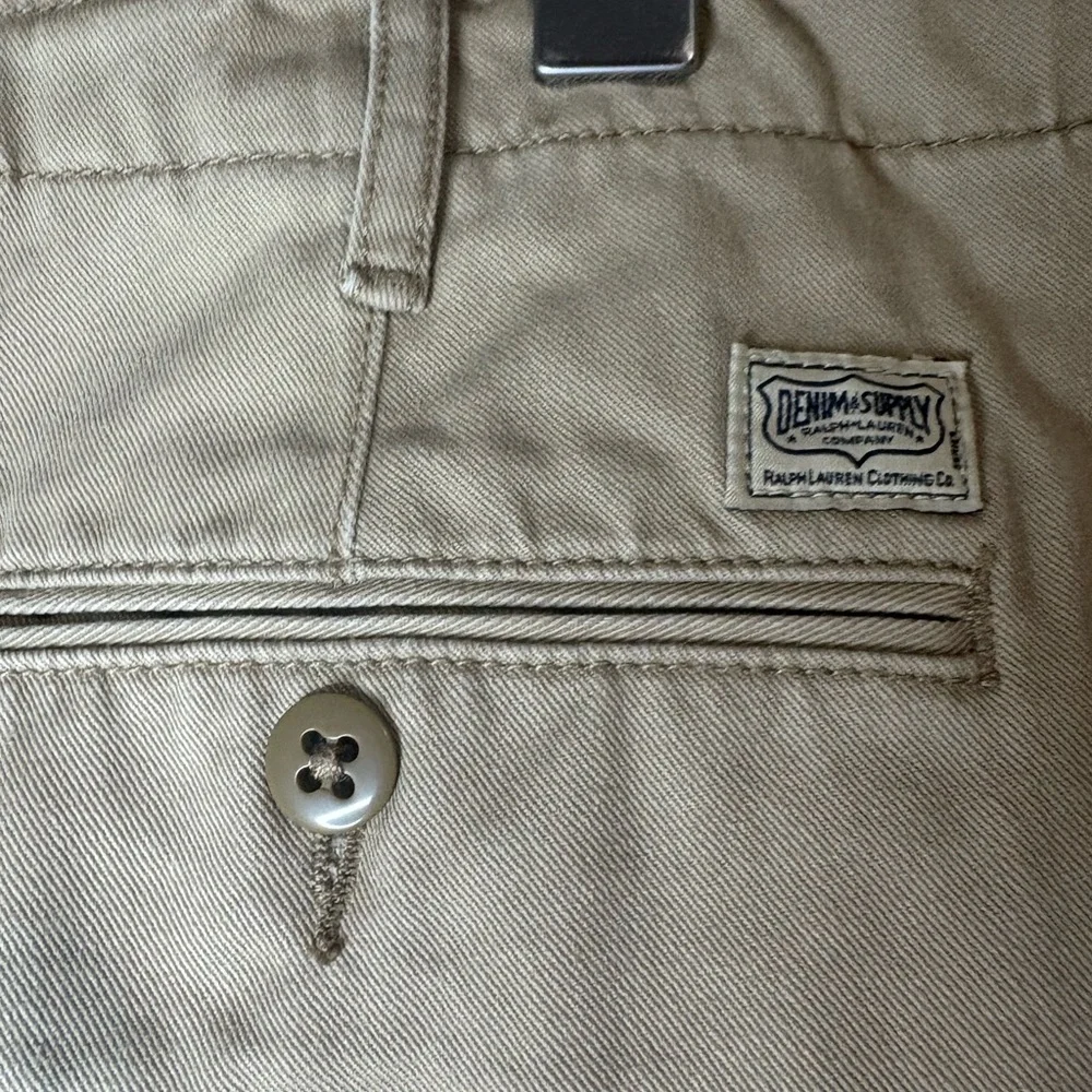 Denim & Supply Ralph Lauren Khaki Chino Shorts Size 33 Casual Summer Shorts - Picture 5 of 8